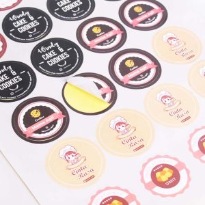 Sticker Label Bulat Custom Desain - Sticker Cutting Custoom.in